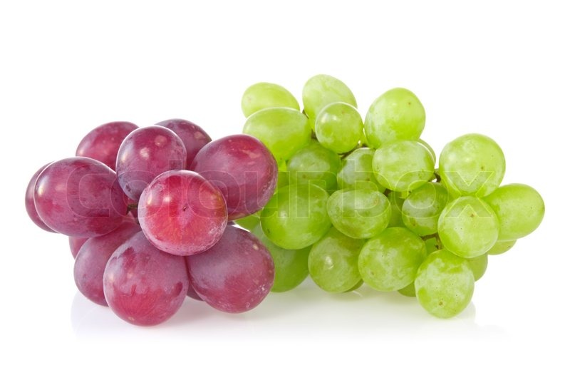 Green and red grapes Stock image Colourbox