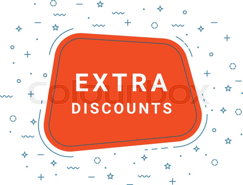 Extra Discounts Speech Bubble Banner ... | Stock vector | Colourbox
