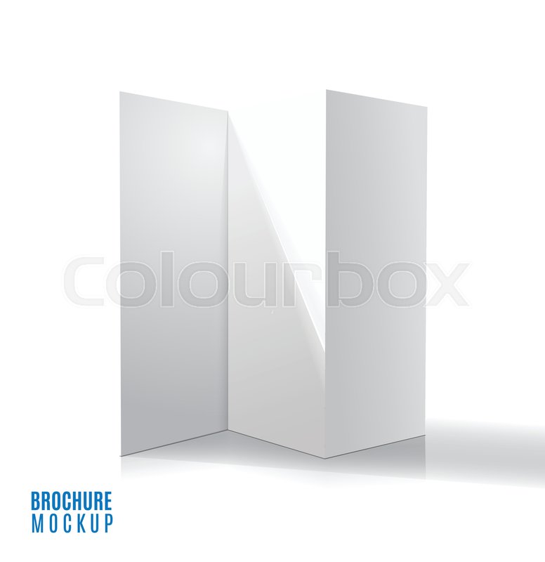 blank trifold paper brochure mockup stock vector blank trifold