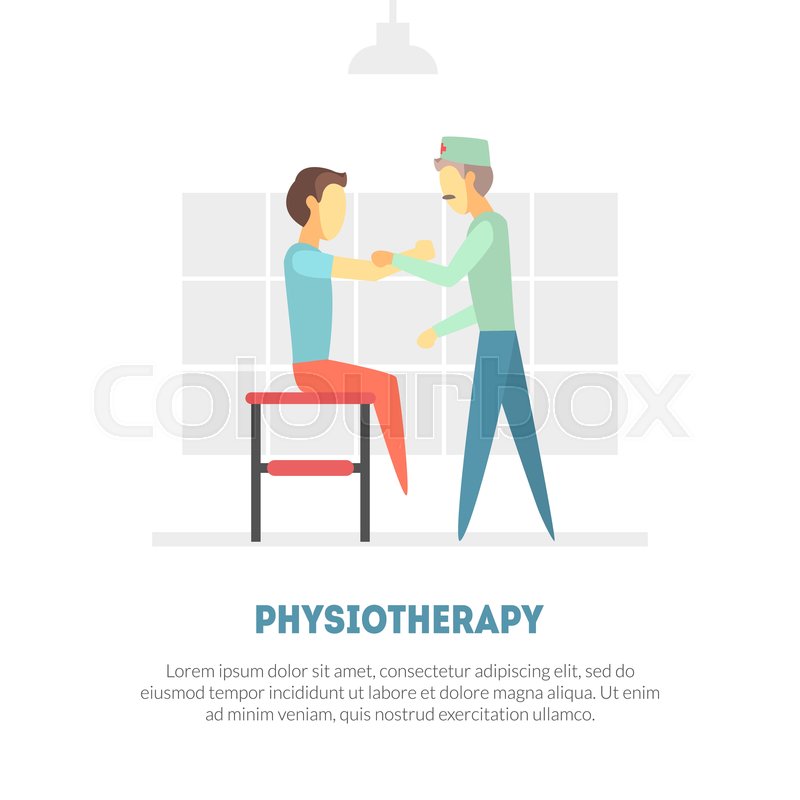 Male Patient Receiving Physical Stock Vector Colourbox