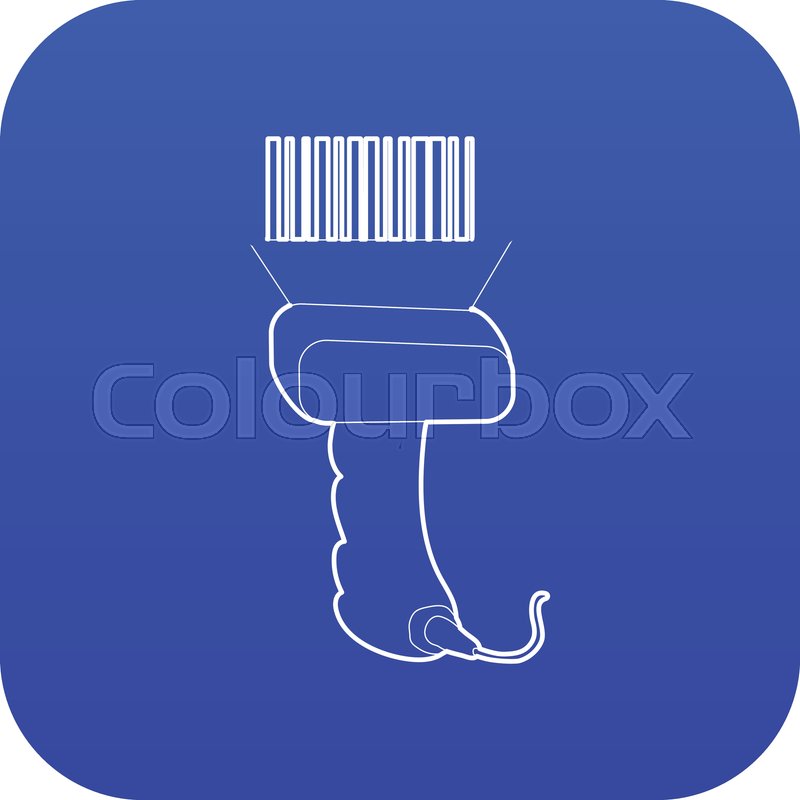 Scanner icon blue vector isolated on | Stock vector | Colourbox