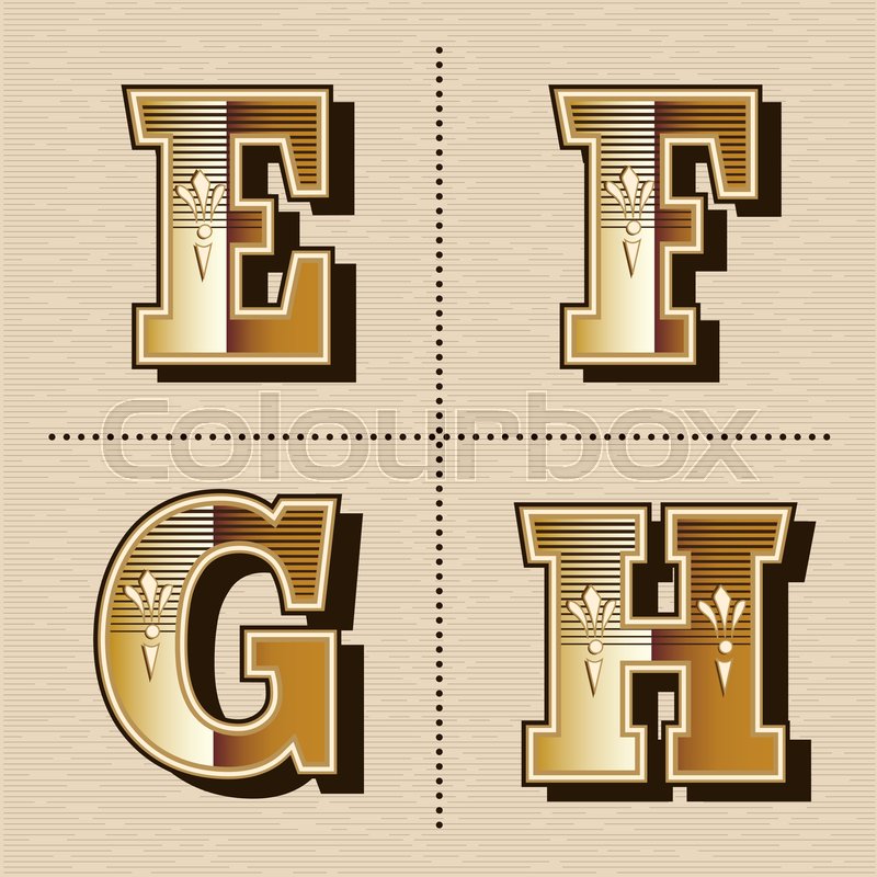 Vintage western alphabet letters font ... | Stock vector | Colourbox