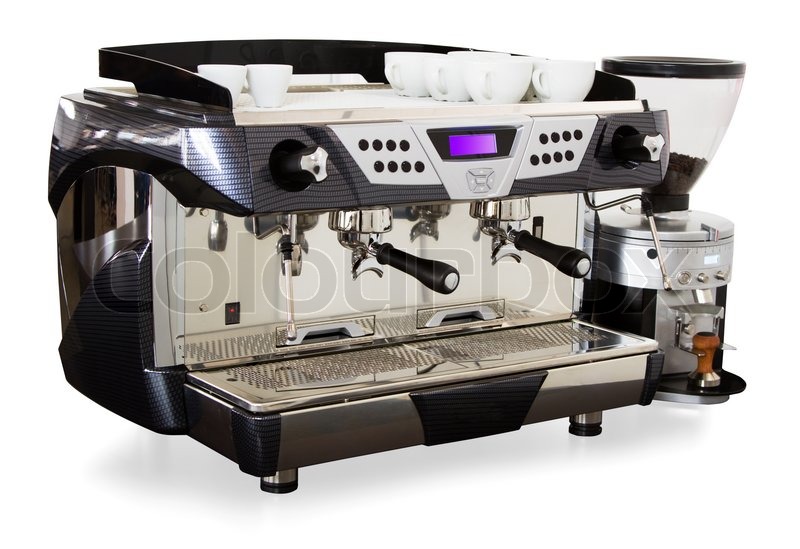 Professional coffee machine Stock Photo Colourbox