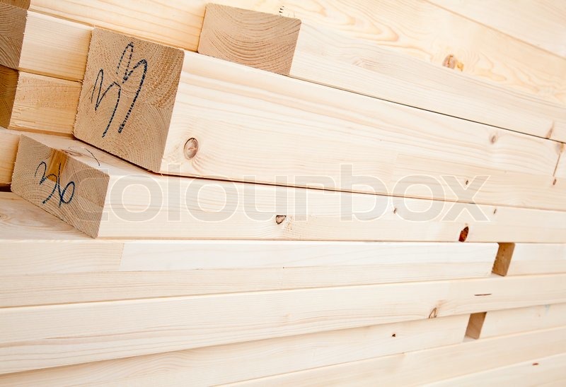 Fresh wooden studs | Stock image | Colourbox