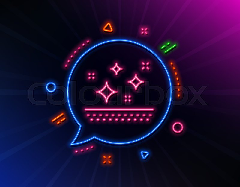 Clean Skin Line Icon Neon Laser Stock Vector Colourbox