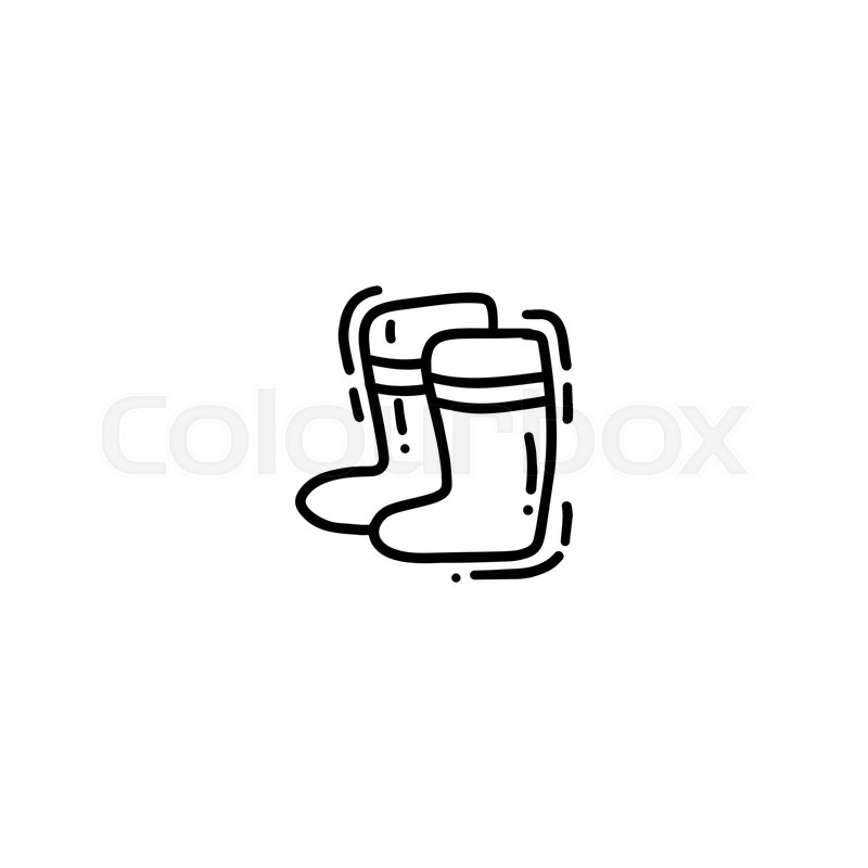 Cute Hand Drawn Monoline Doodle Card Stock Vector Colourbox