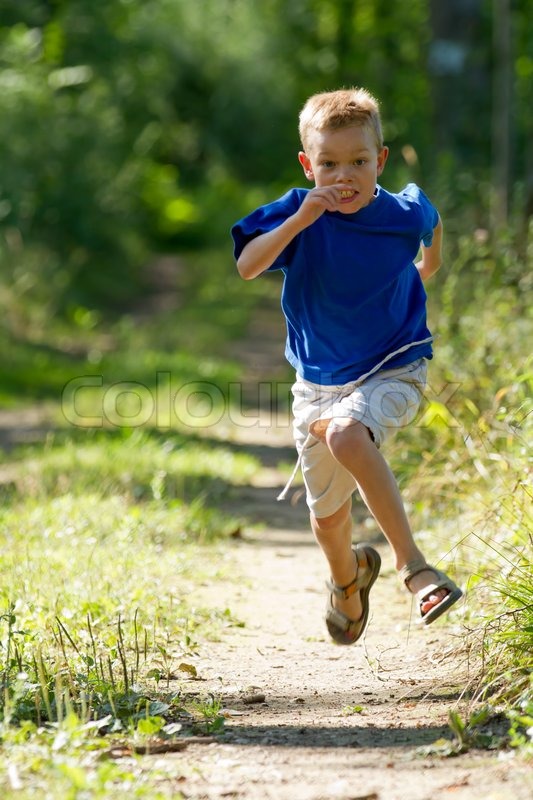 child running