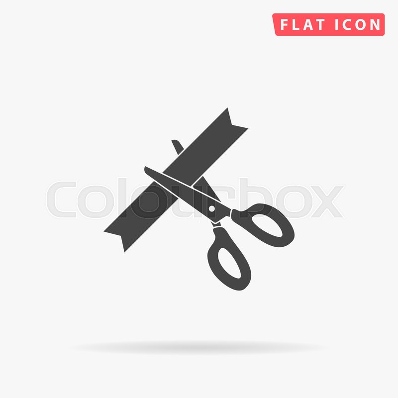 Ribbon Cutting Scissors Vector