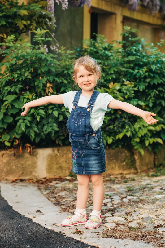 Outdoor Portrait Of Cute Little 3 4 Stock Image Colourbox
