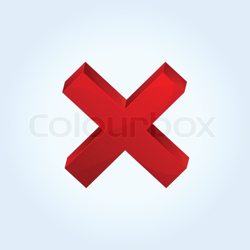 Vector red cross icon | Stock Vector | Colourbox