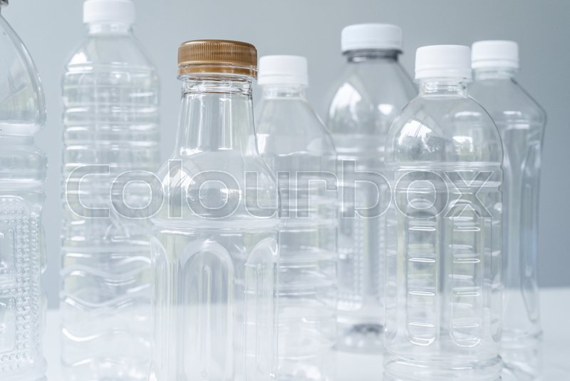 Plastic bottles in various shapes and Stock image Colourbox