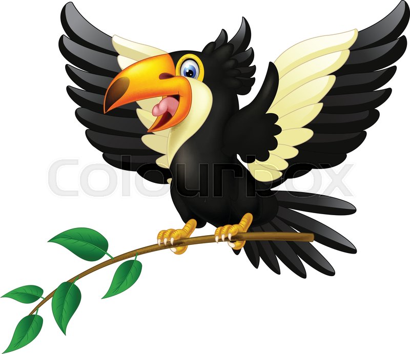 Funny Black Peacock Cartoon | Stock vector | Colourbox Funny Black Peacock Cartoon | Stock vector | Colourbox