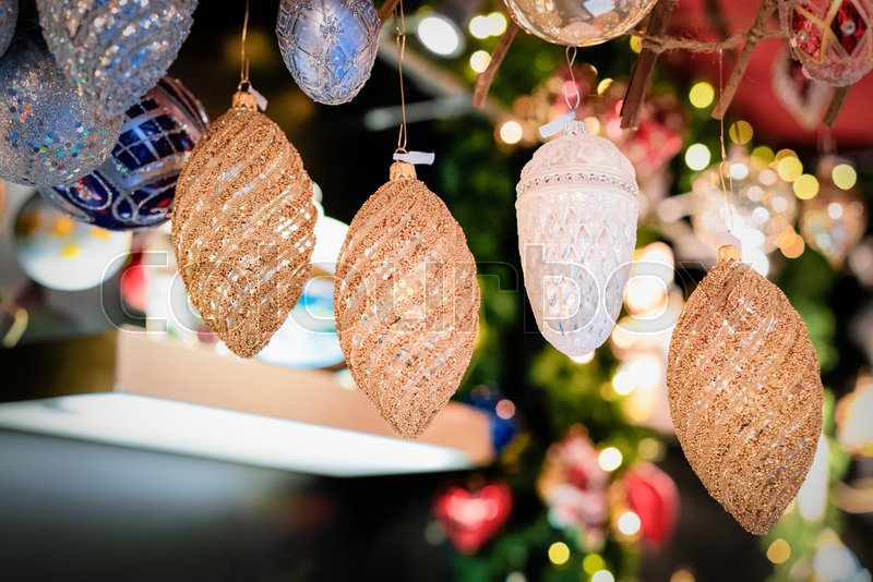 Glass Christmas Tree Decorations Of Stock Image Colourbox