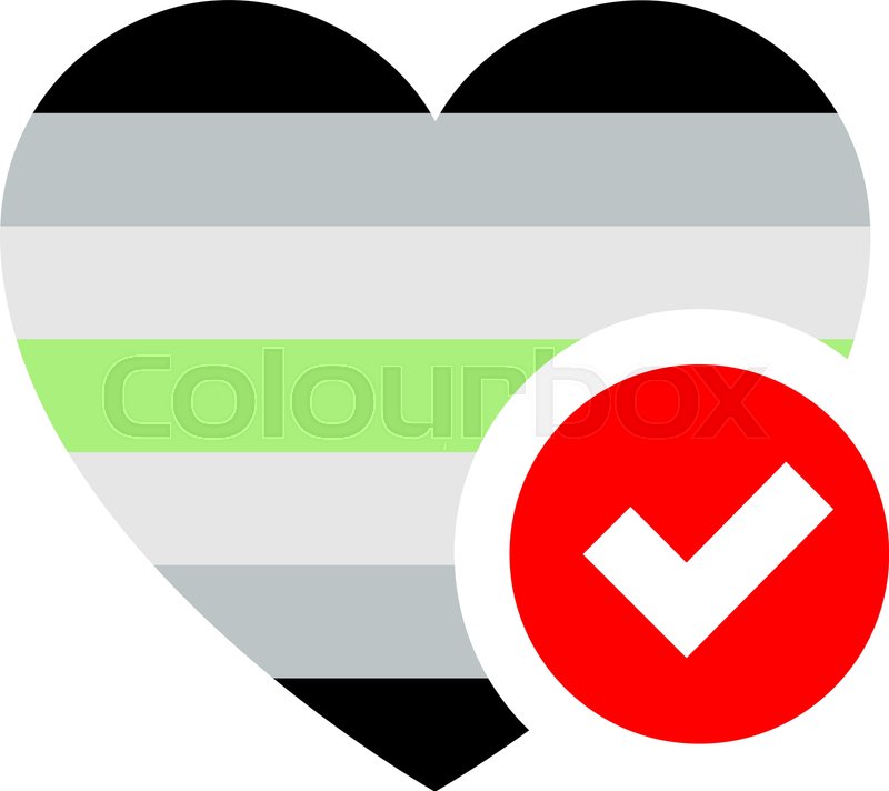 Agender Pride Flag In Heart Shape Stock Vector Colourbox