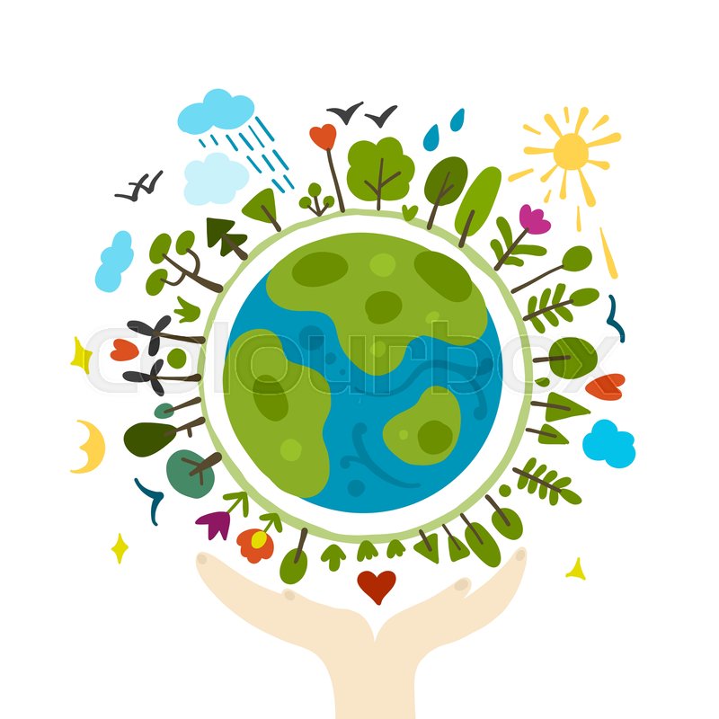World Environment Day Background Save Stock Vector Colourbox