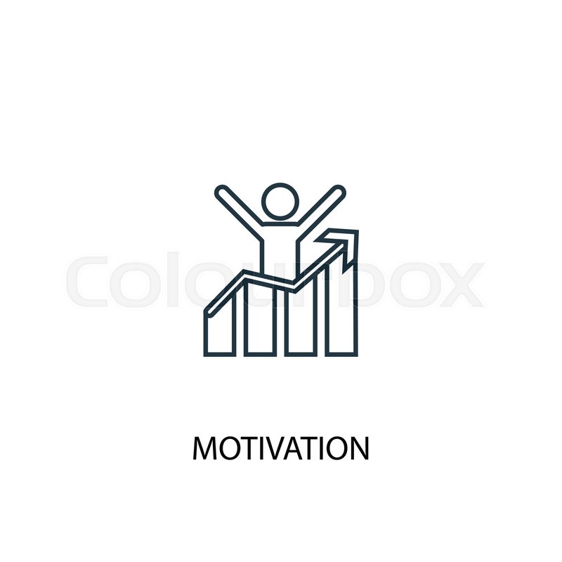 Motivation concept line icon. Simple | Stock vector | Colourbox