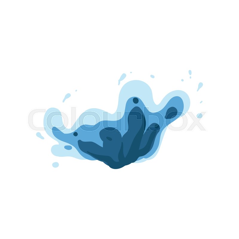 Cartoon Water Splash Drawing Isolated Stock Vector Colourbox