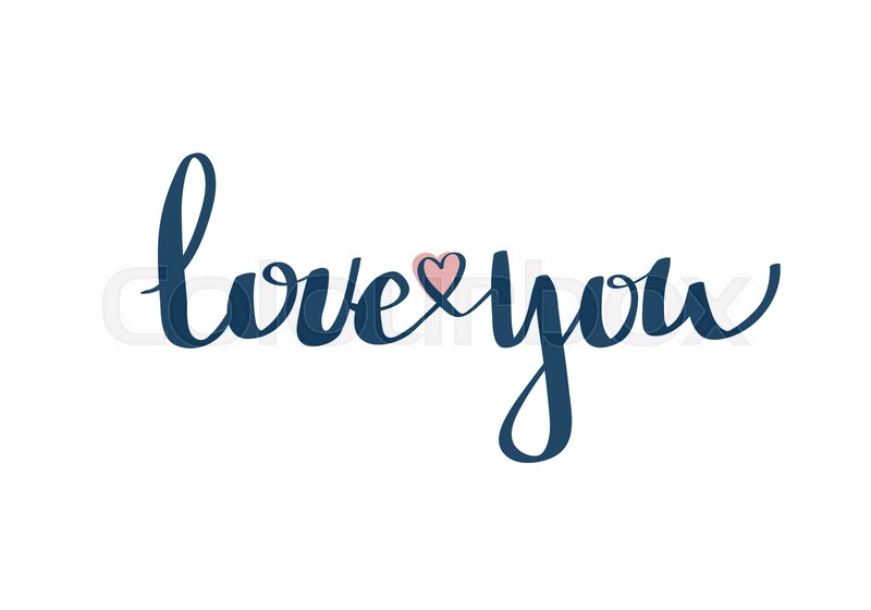Love You Retro Cartoon Banner With Stock Vector Colourbox