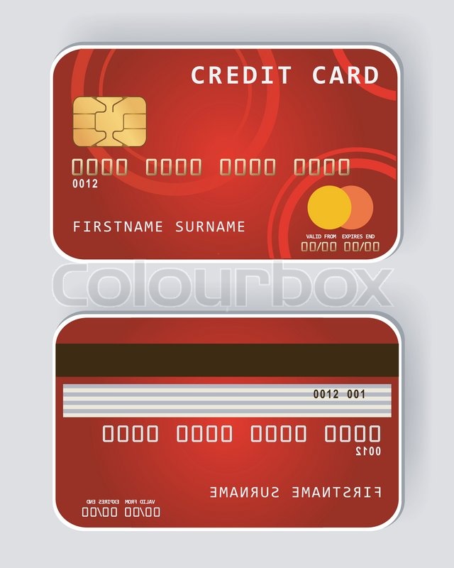 credit card front and back real