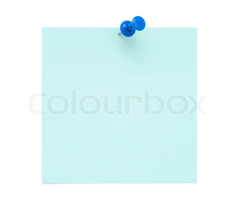 blank blue post it