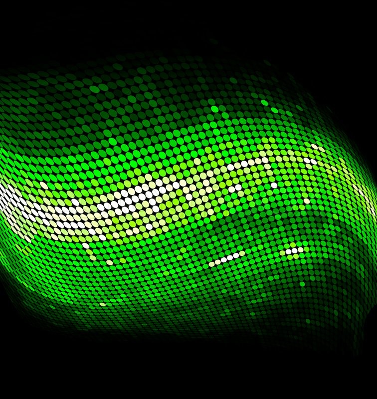 Green geometric tech background. Creative background. | Stock Photo