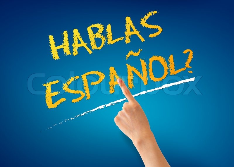 Hablas Espanol Stock Image Colourbox
