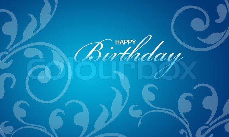 happy birthday background blue