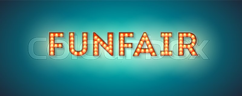 Vintage Banner For Funfair Retro Stock Vector Colourbox