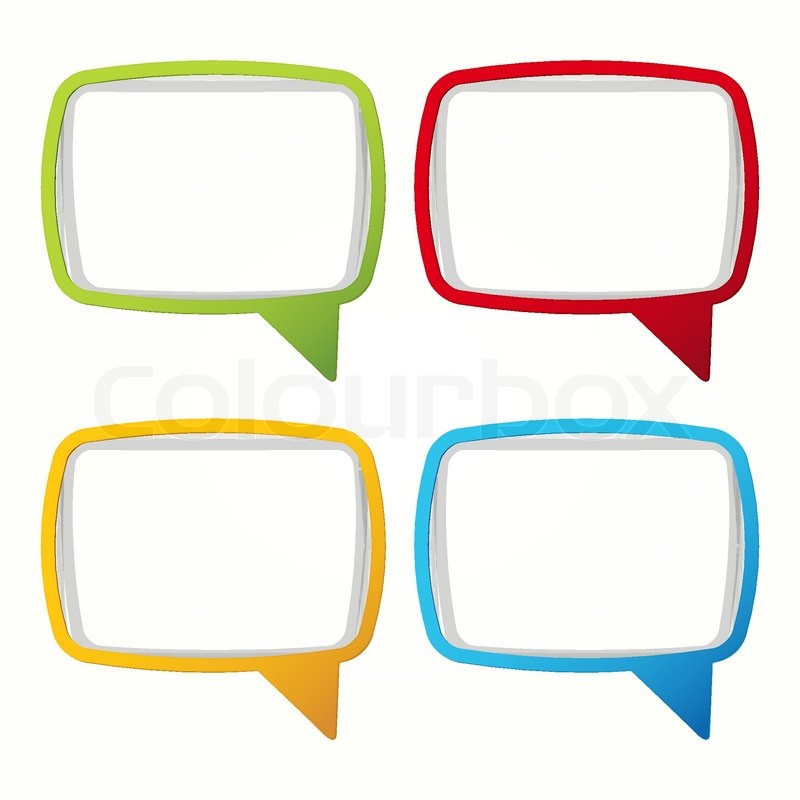 colorful speech bubble frames
