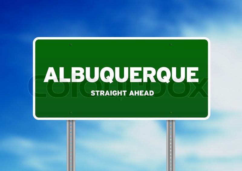 Albuquerque, New Mexico Highway Sign Stock image Colourbox