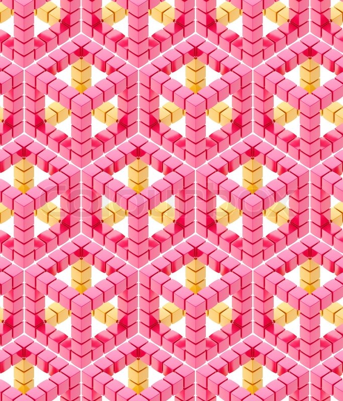 Seamless hexagon cube background | Stock image | Colourbox