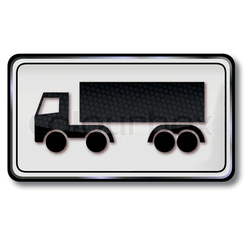 Verkehrsschild LKW StockVektor Colourbox