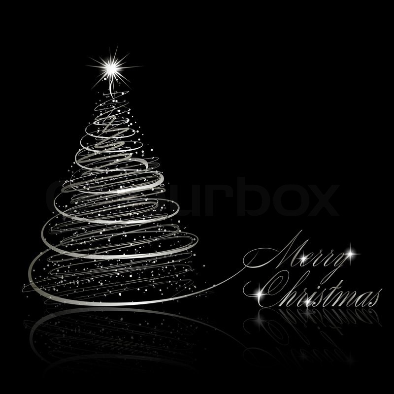 silver christmas tree on black background stock photo colourbox - Black And Silver Christmas Decorations silver christmas tree on black background stock photo colourbox - Black And Silver Christmas Decorations