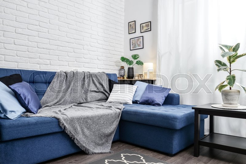 Bright Living Room In Scandinavian Stock Image Colourbox