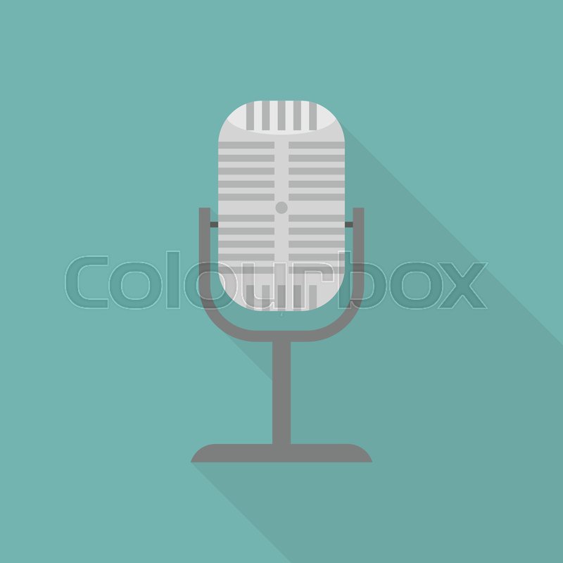 Microphone icon. Flat illustration of | Stock vector | Colourbox