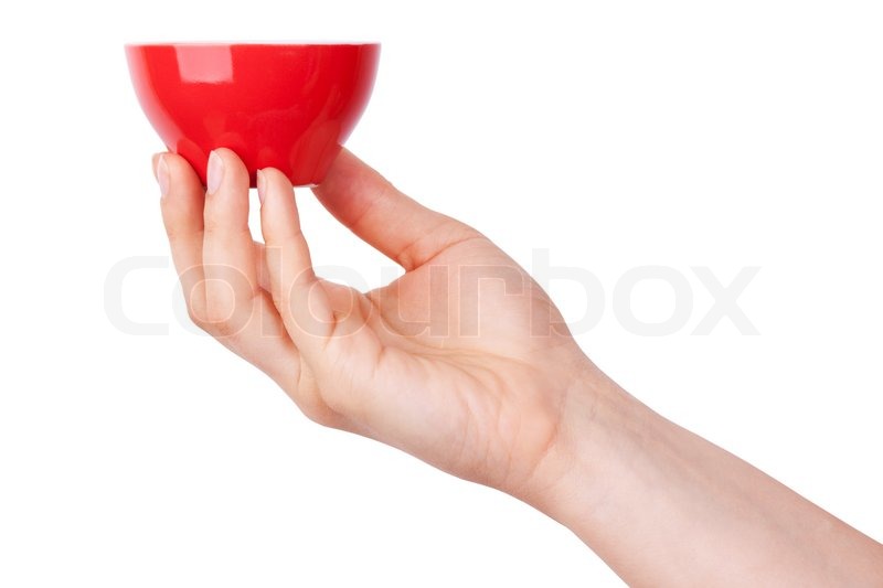 coffee cup in hand stock photo colourbox