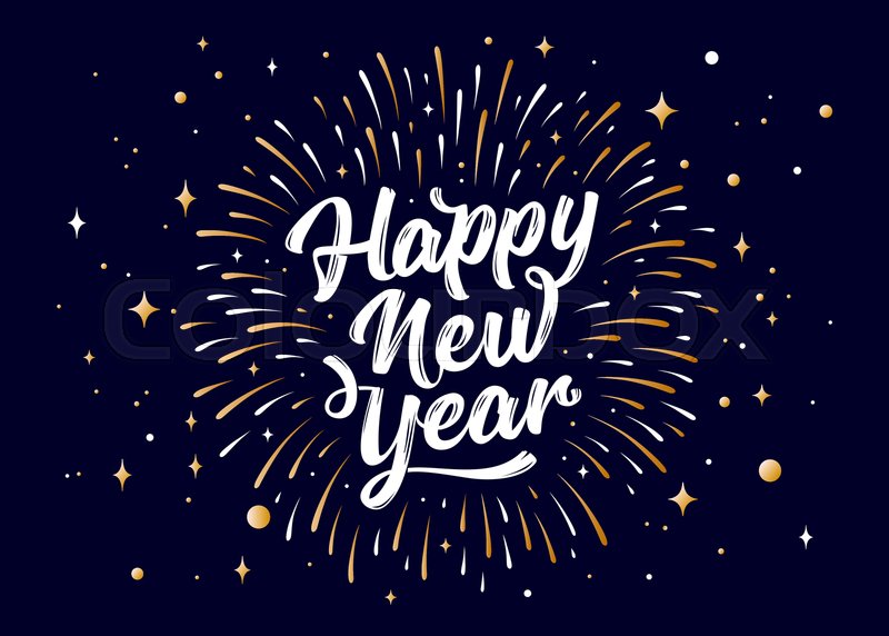Happy New Year. Lettering text for | Stock vector | Colourbox