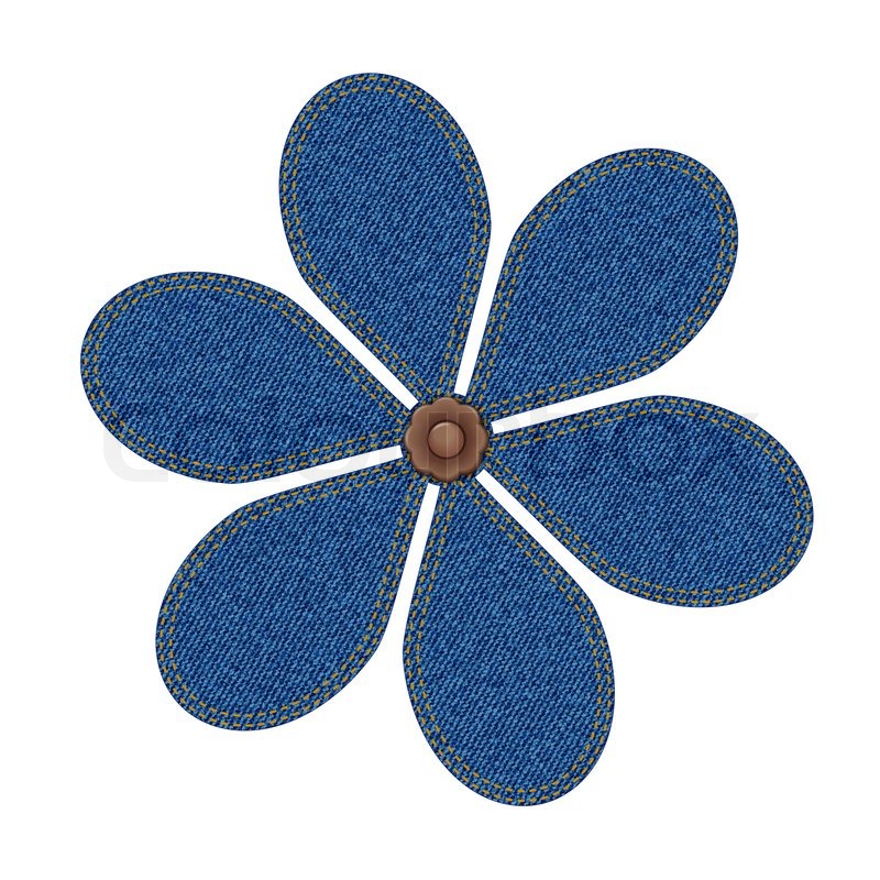 jeans cloth flower