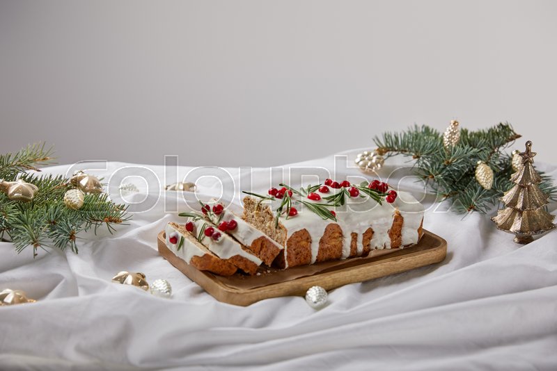 Traditional Christmas cake with | Stock image | Colourbox