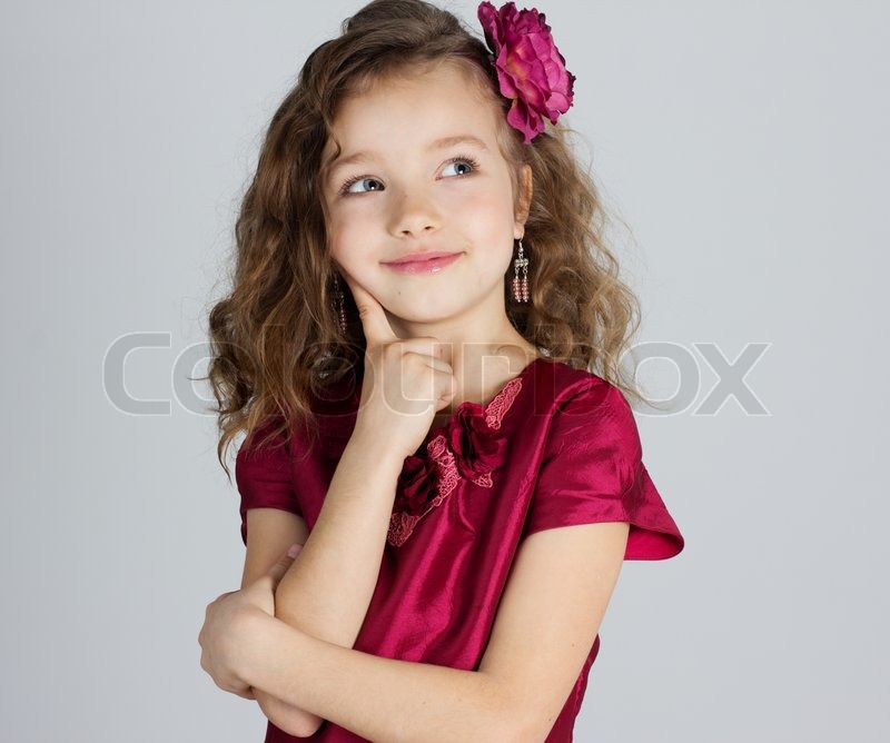 Portrait of a lovely little girl  Stock Photo  Colourbox