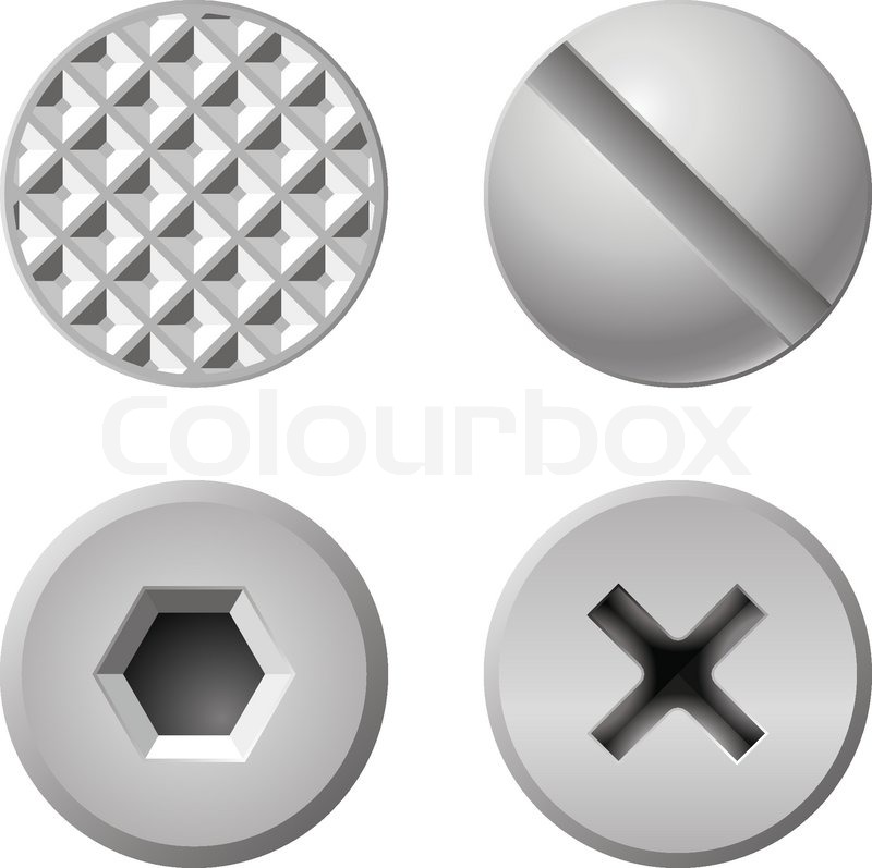 Realistic bolts | Stock Vector | Colourbox
