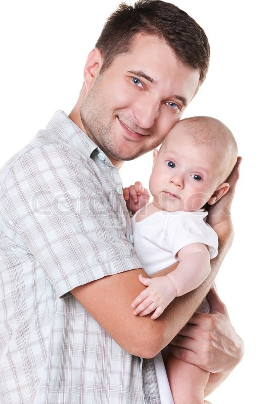 happy father holding his