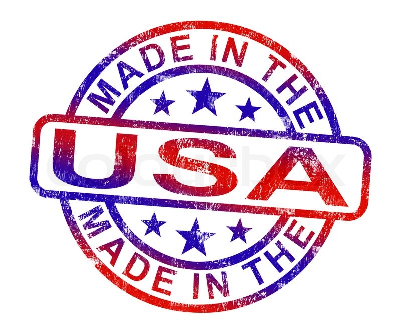 Made In USA Stamp Shows American Stock image Colourbox