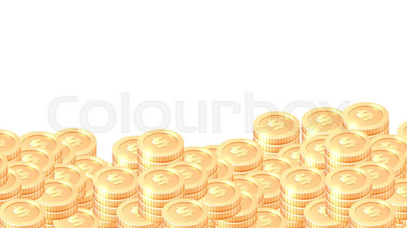 Piles Of Gold Coins Cartoon Vector Stock Vector Colourbox