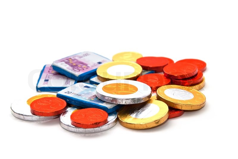 Chocolate Money Stock image Colourbox