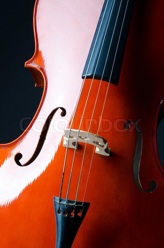Music concept- close up of cello | Stock image | Colourbox