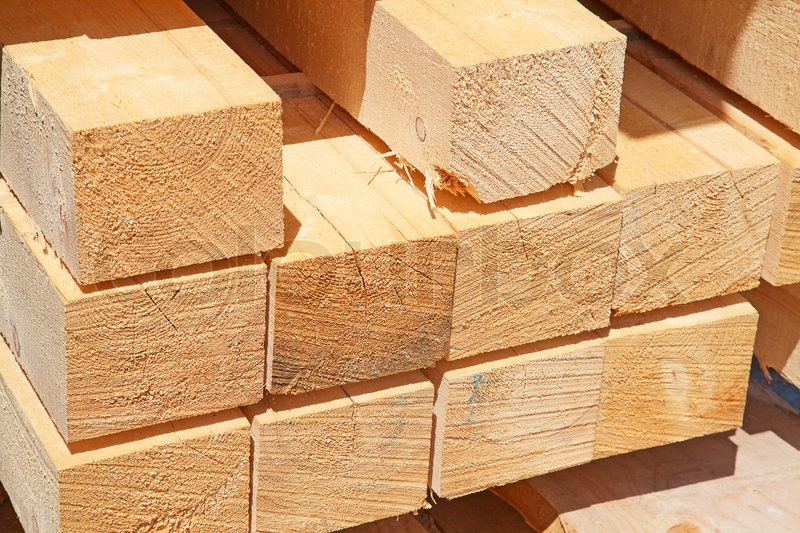 Fresh wooden studs | Stock image | Colourbox