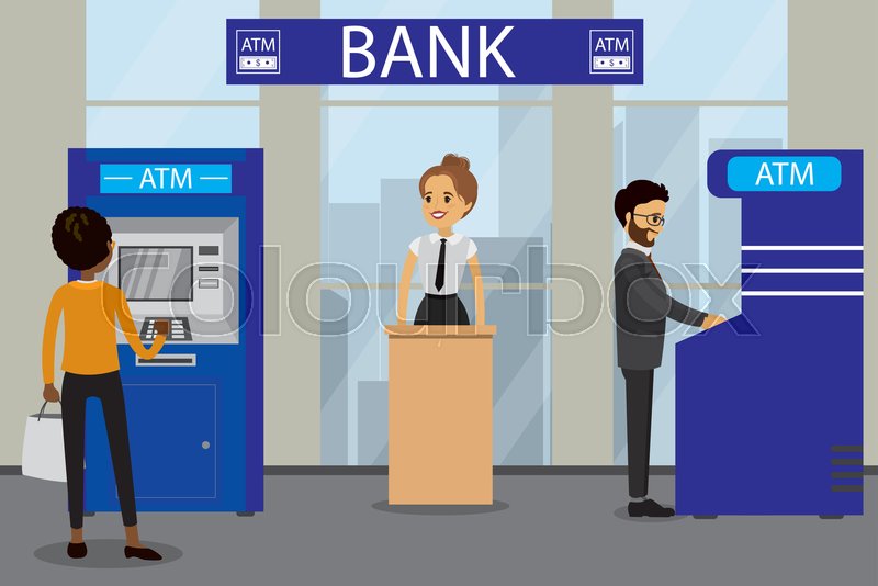 atm bank stock vector colourbox