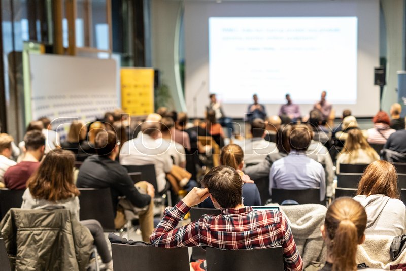 Round table discussion at business Stock image Colourbox