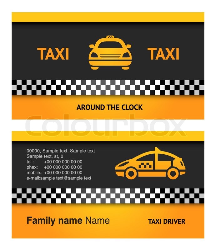 Business card taxi Stock Vector Colourbox Business card taxi Stock Vector Colourbox
